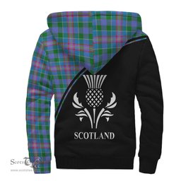 Scottish Ralston Tartan Sherpa Hoodie with Family Crest Curve Style Tartan Fleece Hoodie Scottish Plaid Tartan Plaid - ScotsTee - scotstee.com
