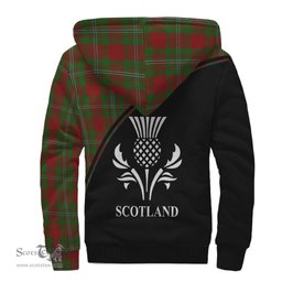 Scottish Strange Tartan Sherpa Hoodie with Family Crest Curve Style Tartan Fleece Hoodie Scottish Plaid Tartan Plaid - ScotsTee - scotstee.com