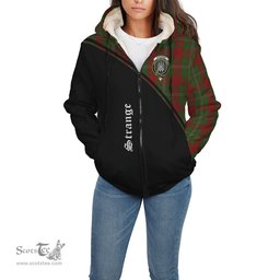 Scottish Strange Tartan Sherpa Hoodie with Family Crest Curve Style Tartan Fleece Hoodie Scottish Plaid Tartan Plaid - ScotsTee - scotstee.com