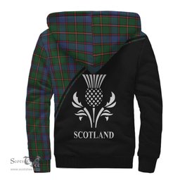 Scottish Skene Tartan Sherpa Hoodie with Family Crest Curve Style Tartan Fleece Hoodie Scottish Plaid Tartan Plaid - ScotsTee - scotstee.com
