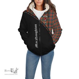 Scottish MacNaughton Ancient Tartan Sherpa Hoodie with Family Crest Curve Style Tartan Fleece Hoodie Scottish Plaid Tartan Plaid - ScotsTee - scotstee.com