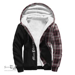 Scottish MacPherson Tartan Sherpa Hoodie with Family Crest Curve Style Tartan Fleece Hoodie Scottish Plaid Tartan Plaid - ScotsTee - scotstee.com