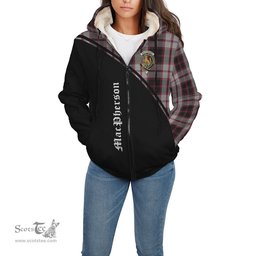 Scottish MacPherson Tartan Sherpa Hoodie with Family Crest Curve Style Tartan Fleece Hoodie Scottish Plaid Tartan Plaid - ScotsTee - scotstee.com