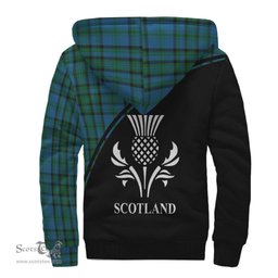 Scottish Matheson Hunting Tartan Sherpa Hoodie with Family Crest Curve Style Tartan Fleece Hoodie Scottish Plaid Tartan Plaid - ScotsTee - scotstee.com
