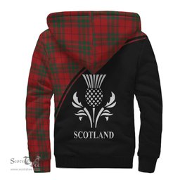 Scottish MacNab Tartan Sherpa Hoodie with Family Crest Curve Style Tartan Fleece Hoodie Scottish Plaid Tartan Plaid - ScotsTee - scotstee.com
