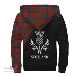 Scottish Robertson Tartan Sherpa Hoodie with Family Crest Curve Style Tartan Fleece Hoodie Scottish Plaid Tartan Plaid - ScotsTee - scotstee.com