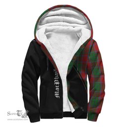 Scottish MacPhail Blue Bands Tartan Sherpa Hoodie with Family Crest Curve Style Tartan Fleece Hoodie Scottish Plaid Tartan Plaid - ScotsTee - scotstee.com