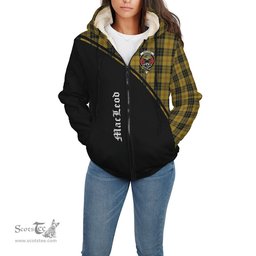 Scottish MacLeod Tartan Sherpa Hoodie with Family Crest Curve Style Tartan Fleece Hoodie Scottish Plaid Tartan Plaid - ScotsTee - scotstee.com