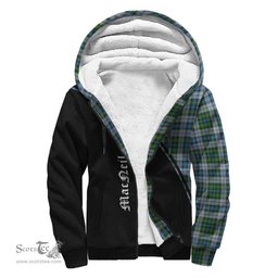 Scottish MacNeil Dress Tartan Sherpa Hoodie with Family Crest Curve Style Tartan Fleece Hoodie Scottish Plaid Tartan Plaid - ScotsTee - scotstee.com