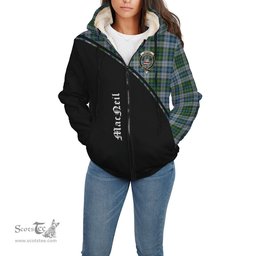 Scottish MacNeil Dress Tartan Sherpa Hoodie with Family Crest Curve Style Tartan Fleece Hoodie Scottish Plaid Tartan Plaid - ScotsTee - scotstee.com