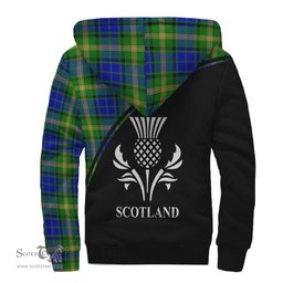Scottish Maitland Tartan Sherpa Hoodie with Family Crest Curve Style Tartan Fleece Hoodie Scottish Plaid Tartan Plaid - ScotsTee - scotstee.com