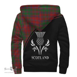 Scottish Stewart of Appin Tartan Sherpa Hoodie with Family Crest Curve Style Tartan Fleece Hoodie Scottish Plaid Tartan Plaid - ScotsTee - scotstee.com