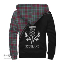 Scottish Spens (Spence) Tartan Sherpa Hoodie with Family Crest Curve Style Tartan Fleece Hoodie Scottish Plaid Tartan Plaid - ScotsTee - scotstee.com