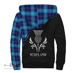 Scottish McKerrell Tartan Sherpa Hoodie with Family Crest Curve Style Tartan Fleece Hoodie Scottish Plaid Tartan Plaid - ScotsTee - scotstee.com