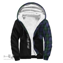 Scottish MacPhail Hunting Tartan Sherpa Hoodie with Family Crest Curve Style Tartan Fleece Hoodie Scottish Plaid Tartan Plaid - ScotsTee - scotstee.com