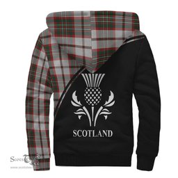 Scottish Scott Dress Tartan Sherpa Hoodie with Family Crest Curve Style Tartan Fleece Hoodie Scottish Plaid Tartan Plaid - ScotsTee - scotstee.com