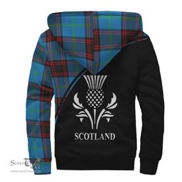 Scottish Wedderburn Tartan Sherpa Hoodie with Family Crest Curve Style Tartan Fleece Hoodie Scottish Plaid Tartan Plaid - ScotsTee - scotstee.com