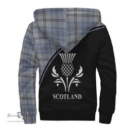 Scottish Tweedie Tartan Sherpa Hoodie with Family Crest Curve Style Tartan Fleece Hoodie Scottish Plaid Tartan Plaid - ScotsTee - scotstee.com
