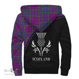 Scottish Wardlaw Modern Tartan Sherpa Hoodie with Family Crest Curve Style Tartan Fleece Hoodie Scottish Plaid Tartan Plaid - ScotsTee - scotstee.com