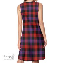 Scottish Broun Modern Tartan Womens Casual Dresses - Tartan Dress Womens Scottish Plaid Tartan Plaid - ScotsTee - scotstee.com