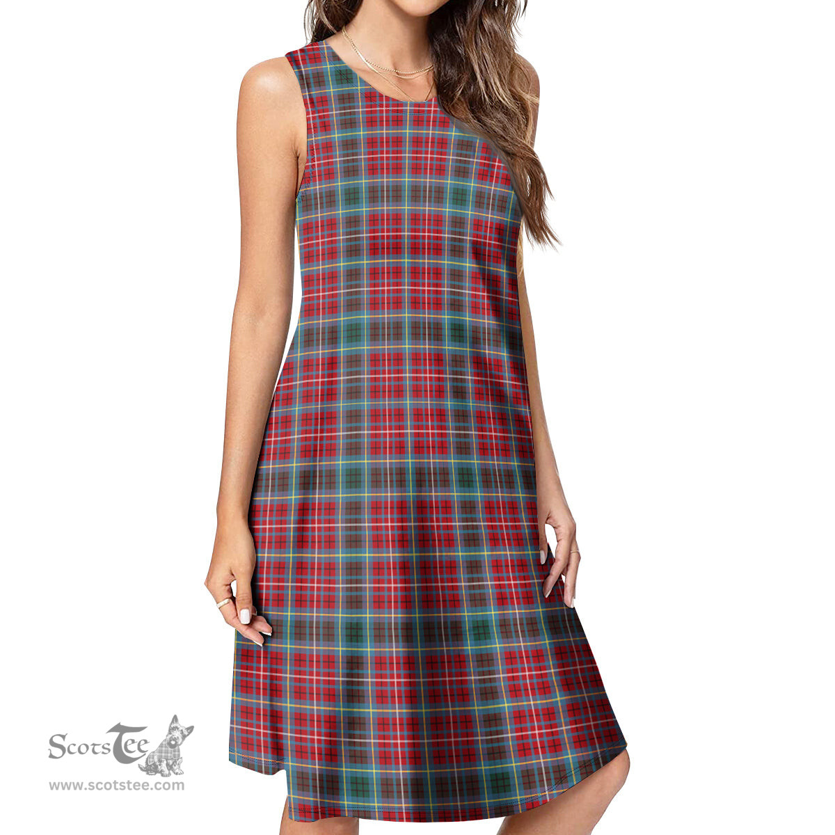 Scottish British Columbia Province Canada Tartan Womens Casual Dresses - Tartan Dress Womens Scottish Plaid Tartan Plaid - ScotsTee - scotstee.com