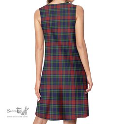 Scottish Allison Red Tartan Womens Casual Dresses - Tartan Dress Womens Scottish Plaid Tartan Plaid - ScotsTee - scotstee.com