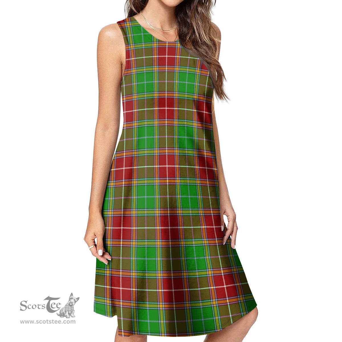 Scottish Baxter Modern Tartan Womens Casual Dresses - Tartan Dress Womens Scottish Plaid Tartan Plaid - ScotsTee - scotstee.com