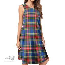 Scottish Bethune Tartan Womens Casual Dresses - Tartan Dress Womens Scottish Plaid Tartan Plaid - ScotsTee - scotstee.com