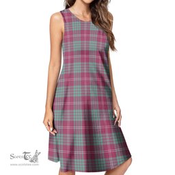 Scottish Crawford Ancient Tartan Womens Casual Dresses - Tartan Dress Womens Scottish Plaid Tartan Plaid - ScotsTee - scotstee.com