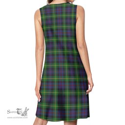 Scottish Farquharson Tartan Womens Casual Dresses - Tartan Dress Womens Scottish Plaid Tartan Plaid - ScotsTee - scotstee.com