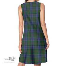 Scottish Colquhoun Tartan Womens Casual Dresses - Tartan Dress Womens Scottish Plaid Tartan Plaid - ScotsTee - scotstee.com