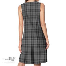 Scottish Drummond Grey Tartan Womens Casual Dresses - Tartan Dress Womens Scottish Plaid Tartan Plaid - ScotsTee - scotstee.com
