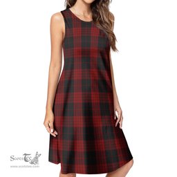Scottish Cameron Black and Red Tartan Womens Casual Dresses - Tartan Dress Womens Scottish Plaid Tartan Plaid - ScotsTee - scotstee.com