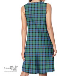 Scottish Campbell of Cawdor Ancient Tartan Womens Casual Dresses - Tartan Dress Womens Scottish Plaid Tartan Plaid - ScotsTee - scotstee.com