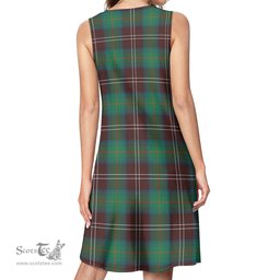 Scottish Chisholm Hunting Ancient Tartan Womens Casual Dresses - Tartan Dress Womens Scottish Plaid Tartan Plaid - ScotsTee - scotstee.com