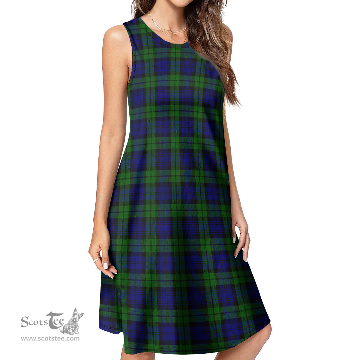 Scottish Campbell Modern Tartan Womens Casual Dresses - Tartan Dress Womens Scottish Plaid Tartan Plaid - ScotsTee - scotstee.com