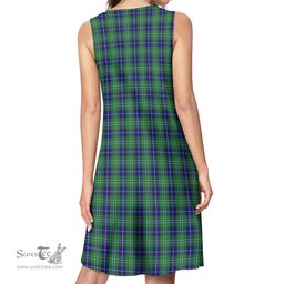 Scottish Douglas Tartan Womens Casual Dresses - Tartan Dress Womens Scottish Plaid Tartan Plaid - ScotsTee - scotstee.com
