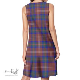 Scottish Chisholm Hunting Modern Tartan Womens Casual Dresses - Tartan Dress Womens Scottish Plaid Tartan Plaid - ScotsTee - scotstee.com