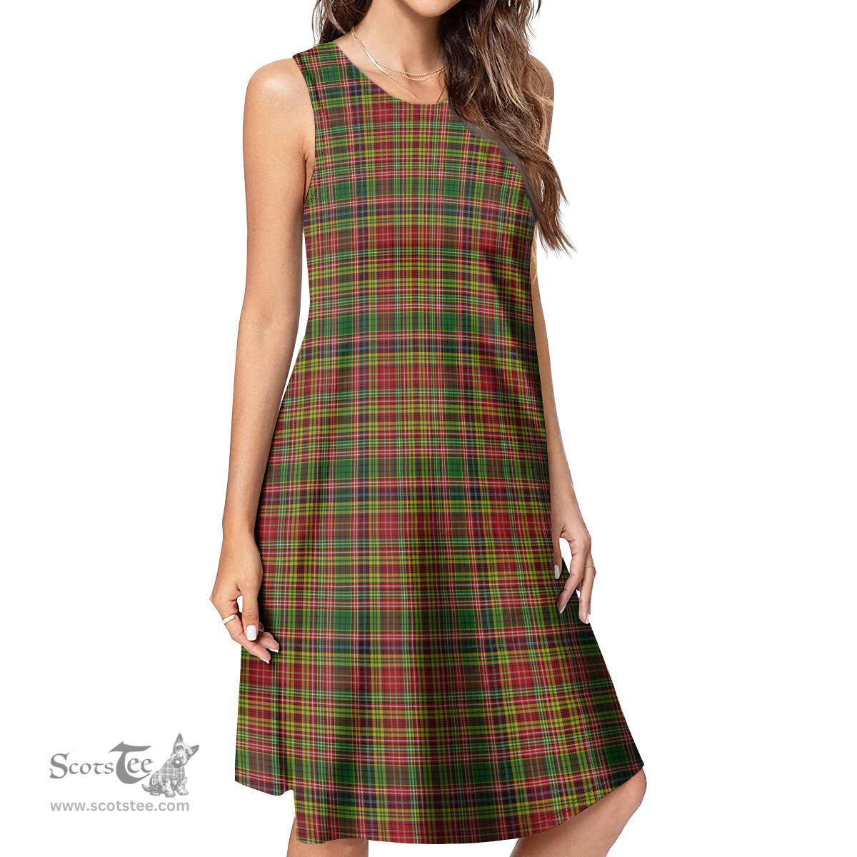 Scottish Drummond of Strathallan Tartan Womens Casual Dresses - Tartan Dress Womens Scottish Plaid Tartan Plaid - ScotsTee - scotstee.com