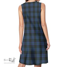 Scottish Clergy Blue Tartan Womens Casual Dresses - Tartan Dress Womens Scottish Plaid Tartan Plaid - ScotsTee - scotstee.com