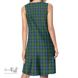 Scottish Ferguson of Atholl Tartan Womens Casual Dresses - Tartan Dress Womens Scottish Plaid Tartan Plaid - ScotsTee - scotstee.com