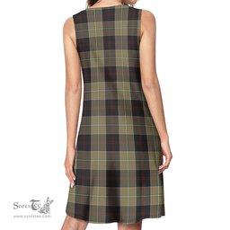 Scottish Dunlop Hunting Tartan Womens Casual Dresses - Tartan Dress Womens Scottish Plaid Tartan Plaid - ScotsTee - scotstee.com