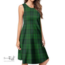 Scottish Dunbar Hunting Tartan Womens Casual Dresses - Tartan Dress Womens Scottish Plaid Tartan Plaid - ScotsTee - scotstee.com