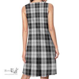 Scottish Erskine Black and White Tartan Womens Casual Dresses - Tartan Dress Womens Scottish Plaid Tartan Plaid - ScotsTee - scotstee.com