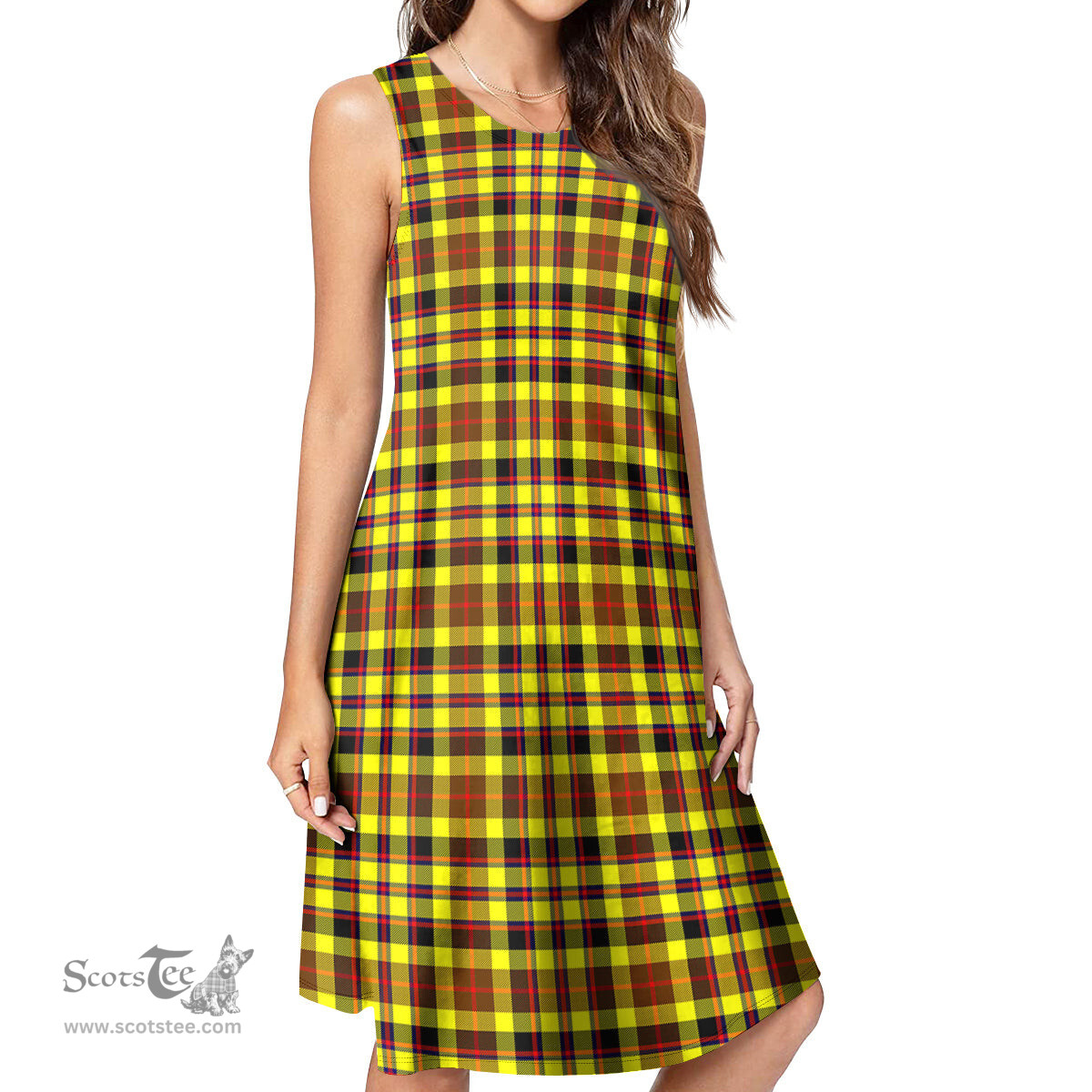 Scottish Jardine Modern Tartan Womens Casual Dresses - Tartan Dress Womens Scottish Plaid Tartan Plaid - ScotsTee - scotstee.com