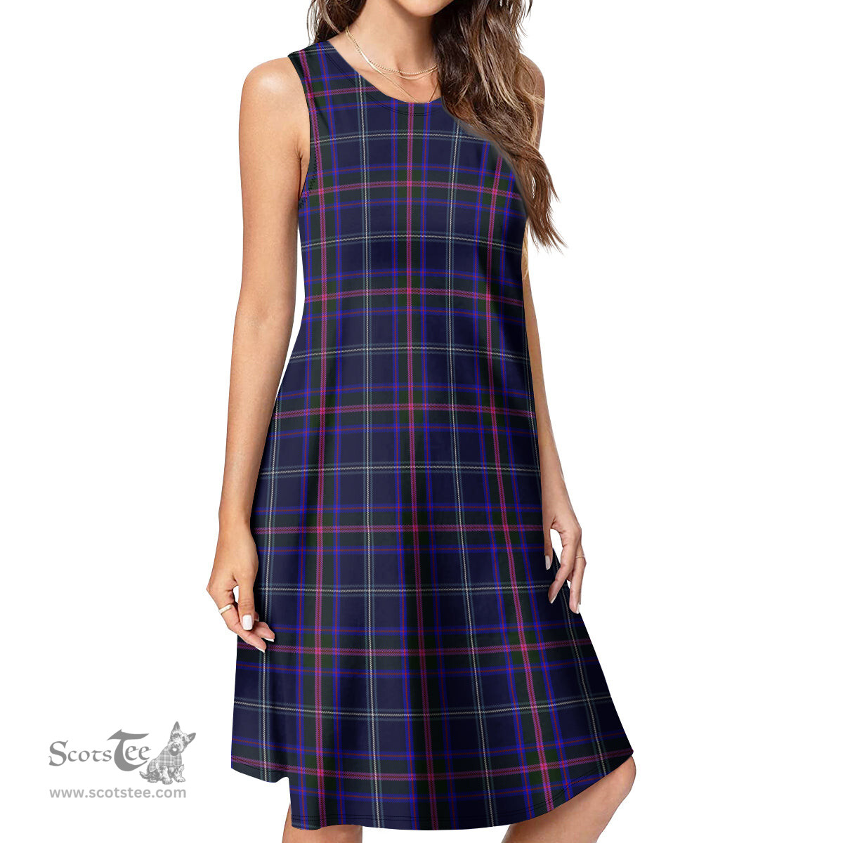 Scottish Fitzgerald Hunting Tartan Womens Casual Dresses - Tartan Dress Womens Scottish Plaid Tartan Plaid - ScotsTee - scotstee.com