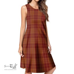 Scottish Hamilton Red Tartan Womens Casual Dresses - Tartan Dress Womens Scottish Plaid Tartan Plaid - ScotsTee - scotstee.com