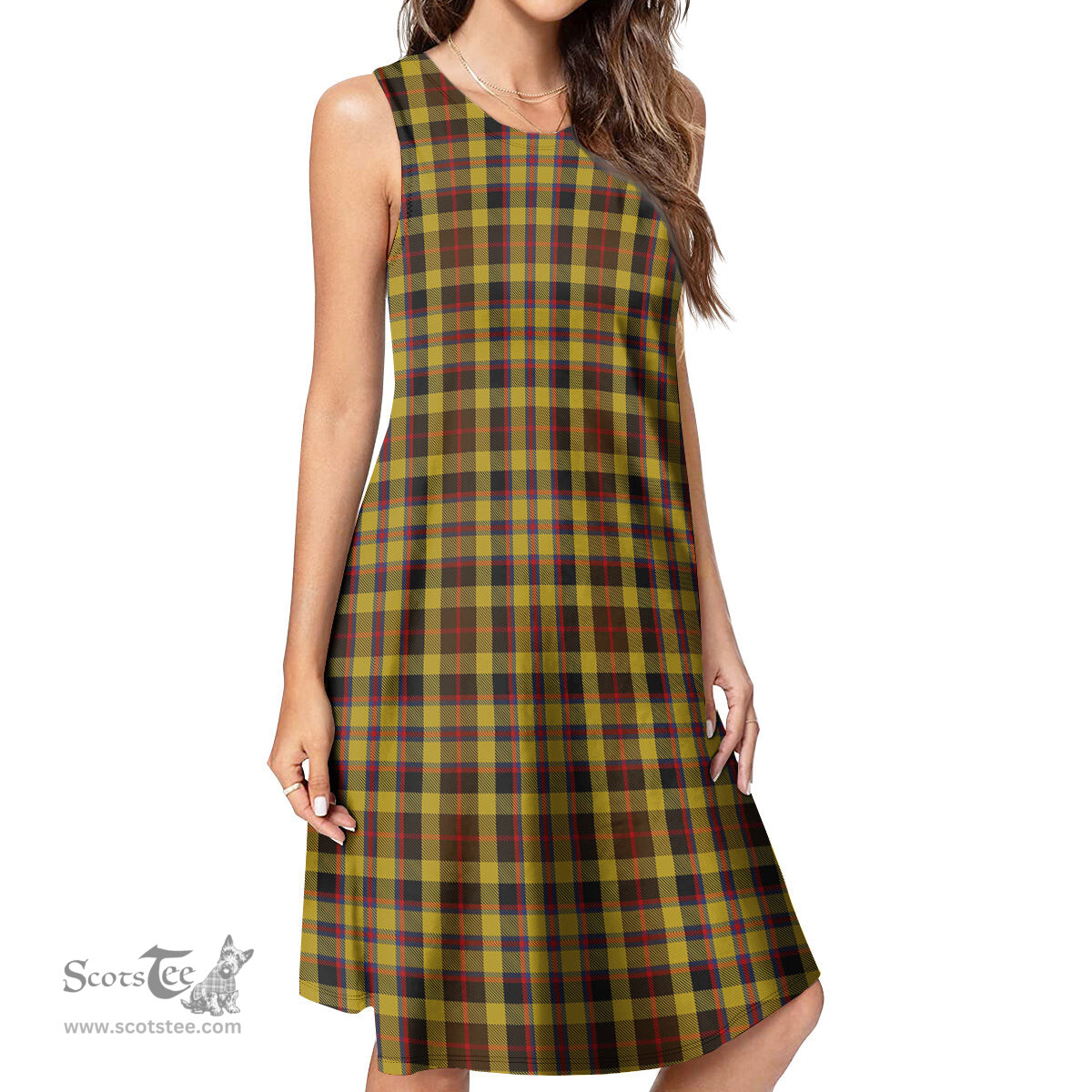Scottish Jardine Tartan Womens Casual Dresses - Tartan Dress Womens Scottish Plaid Tartan Plaid - ScotsTee - scotstee.com