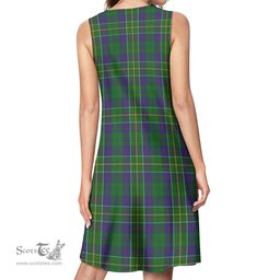 Scottish Hunter of Hunterston Tartan Womens Casual Dresses - Tartan Dress Womens Scottish Plaid Tartan Plaid - ScotsTee - scotstee.com