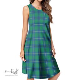 Scottish Irvine Ancient Tartan Womens Casual Dresses - Tartan Dress Womens Scottish Plaid Tartan Plaid - ScotsTee - scotstee.com